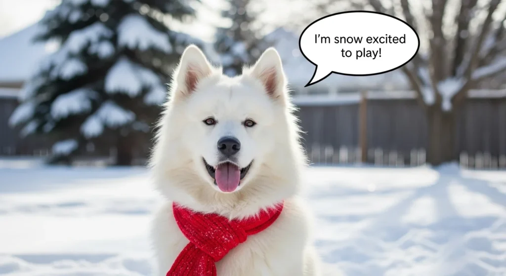 winter dog puns