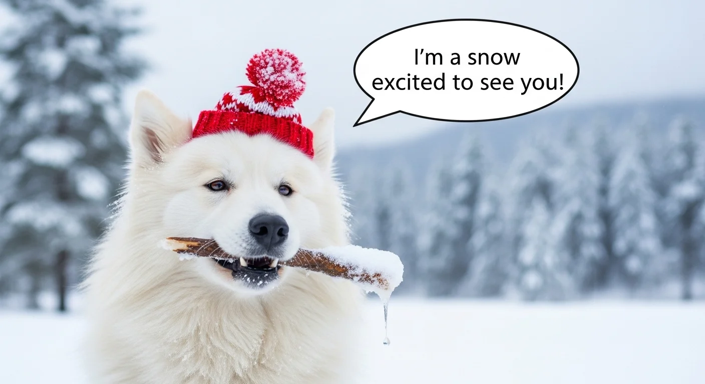 winter dog puns funny