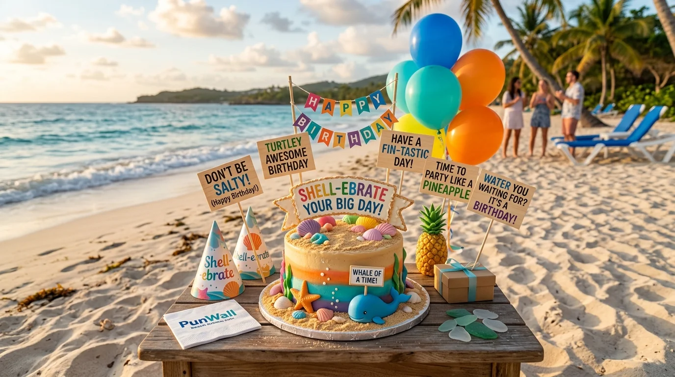 Best beach birthday puns