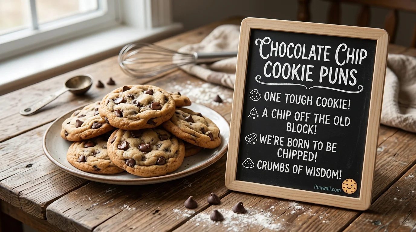 Chocolate chip cookie puns funny
