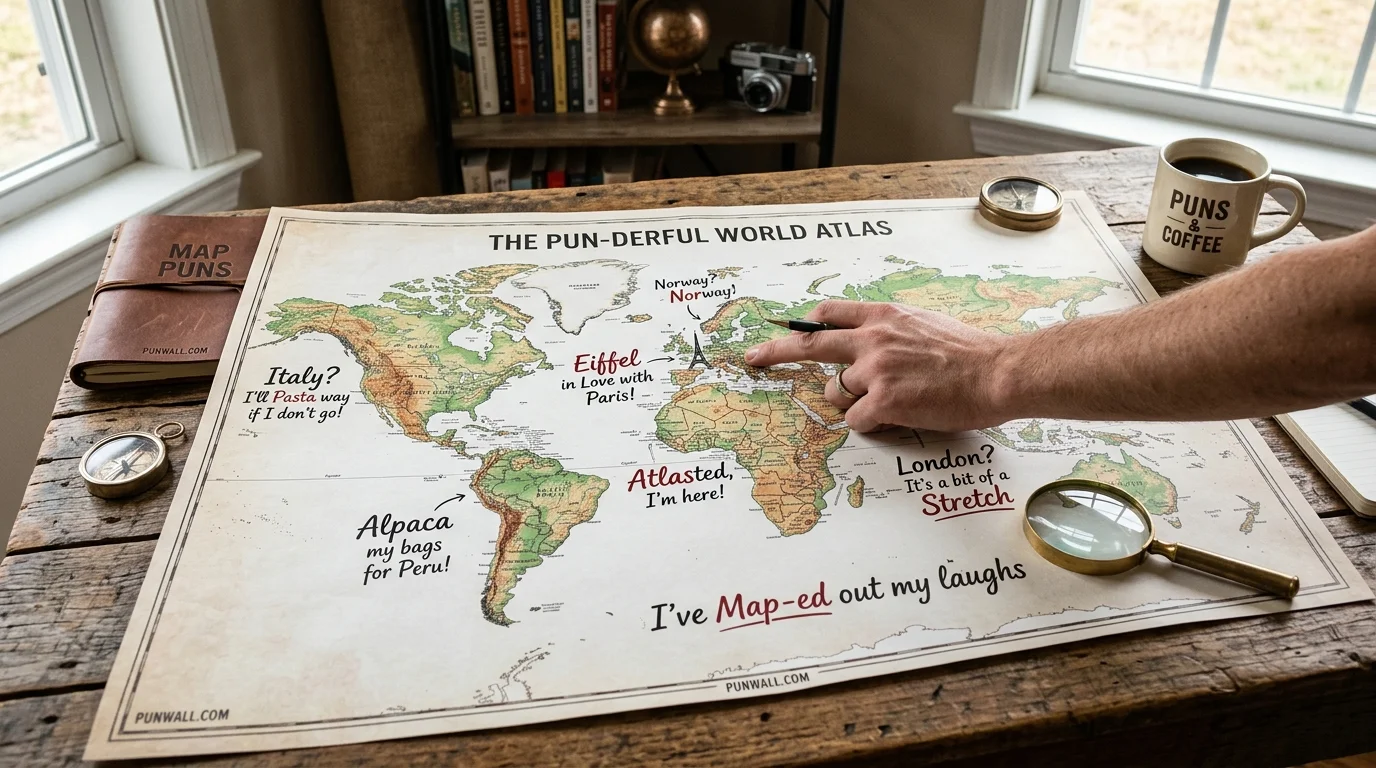 map puns funny